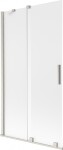 MEXEN/S - Velár dvojkrídlová posuvná vaňová zástena 100 x 150, dekor, nikel kartáčovaný 896-100-000-31-97