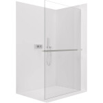 CERANO - Sprchová zástena Walk-in Crystal Ľ/P - 8 mm + polička/držiak na uteráky - bezvzperový systém - chróm, transparentné sklo - 70x200 CER-8050BD6933