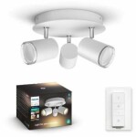 Philips Hue WA Adore kúpeľňové bodové LED svietidlo 3xGU10 5W biela / 350lm / 2200-6500K / IP44 / ovládač (SKL000388962)