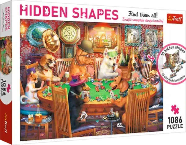 Trefl Puzzle Hidden Shapes: Herný večer