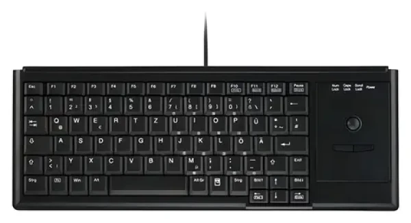 Contour Active Key Industry 4.0 čierna / Klávesnica s trackballom / IP68 vodeodolná / Drôtová USB / QWERTZ DE (AK-4400-TU-B/GE)
