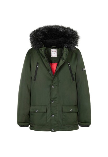 Chlapčenský kabát s kapucňou, Minoti, 11COAT 21, khaki - 158/164 | 13/14let