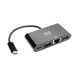 EATON Tripp Lite U444-06N-H4GUB-C čierna / Multiportový adaptér / USB-C / 4K HDMI / RJ-45 / PD nabíjanie (U444-06N-H4GUBC)