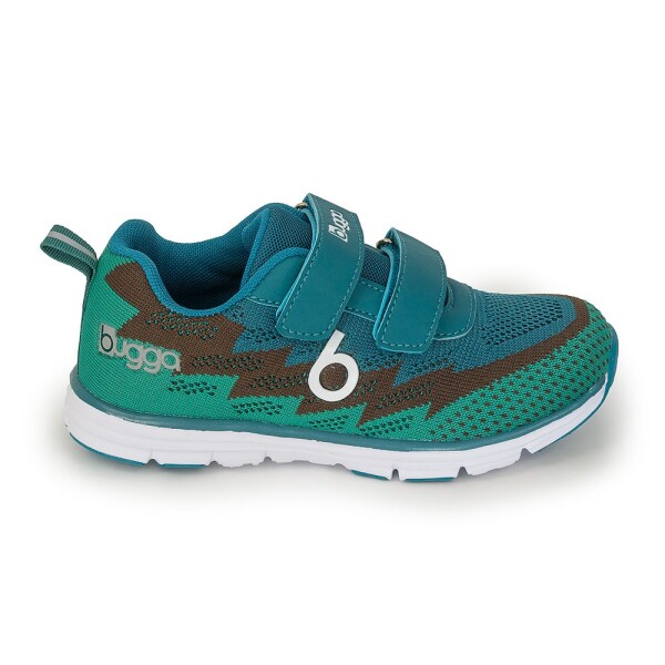 Chlapčenské ľahké športové tenisky BUGGA HONE Blue/Brown/Green - 29