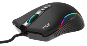 INCA IMG-GT15 čierna / Drôtová herná myš / RGB / 4800 DPI / 7 tlačidiel / USB-A / 1,5 m (IMG-GT15)