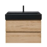 Kúpeľňová skrinka 2 zásuvková s umývadlom SAT B-Way 79x50x45 cm dub mat BWAY280OAKU2B2B BWAY280OAKU2B2B