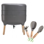 Plastia Set ANTRACIT - Vermikompostér + Pestovateľský set