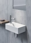 GSI - KUBE X keramické umývadlo 40x23cm, pravé/ľavé, biela ExtraGlaze 9484111