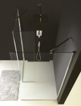 POLYSAN - MODULAR SHOWER stena na inštaláciu na múr, pre pripojenie príd. panelu, 1000 MS2A-100