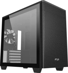 Fortron CST360B čierna / PC skriňa / Micro Tower / Micro ATX + Mini-ITX / priehľadná bočnica / bez zdroja (POC0000181)