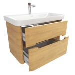 Kúpeľňová skrinka s umývadlom SAT Fusion 77,5x53x45 cm dub medový mat SATFUSION280DMUBA SATFUSION280DMUBA