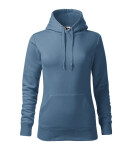 Mikina s kapucňou denim M