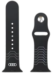 Audi Geometric Pattern čierna / Silikónový remienok / Apple Watch 44/45/46/49 mm (AU-SR-AW44-49-GT/D3-BK)