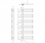 SAPHO - SILVANA vykurovacie teleso 600x1500 biela IR163