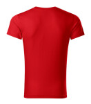 Tričko Slim Fit s výstrihom do V červené 3XL