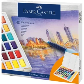 Faber-Castell Akvarelové farby - plastová paleta 48 ks (169748)
