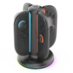 IPega SW2052 čierna / Nabíjacia stanica / JoyCon / Nintendo Switch 2 / RGB / 4 sloty (6974363712457)