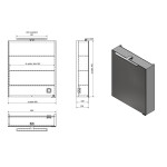 SAPHO - MIRRÓ galérka s LED osvetlením, 60x70x16cm, ľavá/pravá, biela MC060-0030