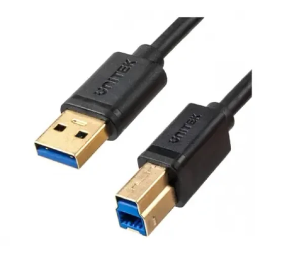 Unitek USB tlačový kábel čierna / Kábel / USB-A - USB-B 3.0 / 5 Gbps / 2 m (C14095BK-2M)