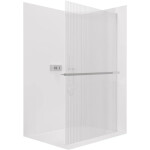 CERANO - Sprchová zástena Walk-in Crystal Ľ/P - 8 mm + polička/držiak na uteráky - bezvzperový systém - chróm, ryhované sklo - 160x200 CER-8050BD6894