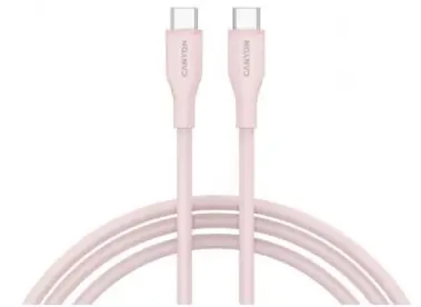 Canyon CC60SC10 ružová / Nabíjací kábel / USB-C - USB-C / 60W PD / 480 Mbps / 1 m (CNS-CC60SC10PS)