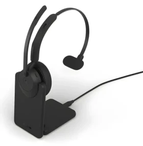 JABRA Evolve3 45 Mono MS Link 390a stojan čierna / Slúchadlá / mikrofón / USB-A + Bluetooth / 36 h výdrž batérie (34599-899-989)