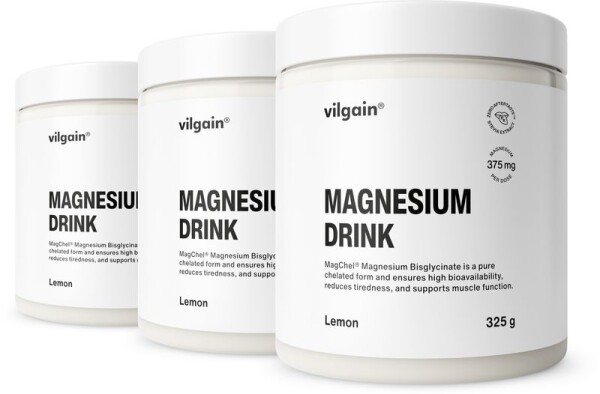 Vilgain Magnesium Drink – 3× citrón 325 g