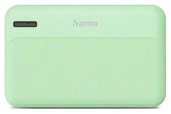 HAMA Pocket 10 zelená / Powerbanka / 10000 mAh / 2x USB-A / 5V / 2.1A (201771)