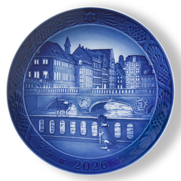 Royal Copenhagen Porcelánový talíř Blue Collectibles 2026 The Marble Bridge Ø 18 cm