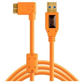 Tether Tools USB kábel USB-A zástrčka, USB Micro-B 3.0 zástrčka 4.60 m oranžová 90 ° Zatočený doprava CU61RT15-ORG; CU61RT15-ORG