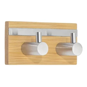 MSV FLAVIO samolepiaci háčik na dva uteráky bambus / nerez oceľ / 90 x 31 x 45 mm (3700703946342)