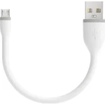 Satechi Flexible kábel USB - microUSB 0.15m biela (ST-FCM6W)