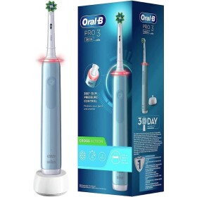 Oral-B Pro 3 3000 Cross Action Pro 3 3000 elektrická kefka na zuby rotačné / oscilačné / pulzná modrá; Pro 3 3000