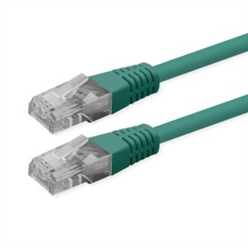 Roline 21.51.1543 RJ45 sieťové káble, prepojovacie káble CAT 6 U/UTP 2.00 m zelená netienený 1 ks; 21.51.1543