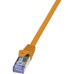 LogiLink CQ3078S RJ45 sieťové káble, prepojovacie káble CAT 6A S/FTP 5.00 m oranžová samozhášavý, s ochranou 1 ks; CQ3078S