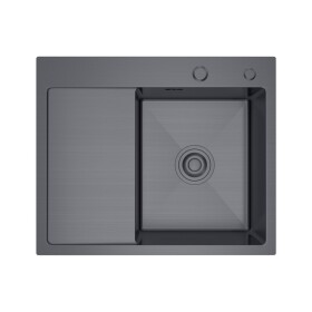 VELAZO VELAZO - Oceľový drez 58 x 48, grafit, s odkvapkávačom VELAZ5848RB