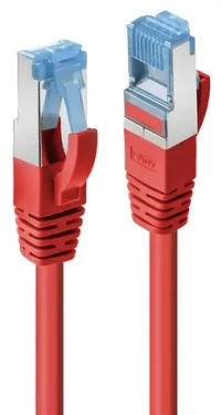 Lindy Cat6A S/FTP PIMF červená / Patch kábel / RJ45-RJ45 / LSZH / 2 m / 1 Gbit/s (47164)