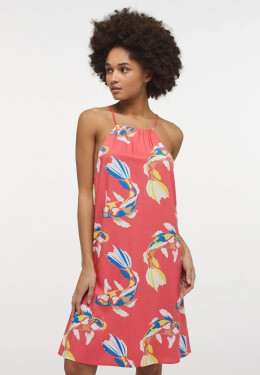 Dámske letné šaty 1013854/12439 lososové - Kesi L-40