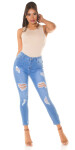 Sexy Highwaist Skinny Jeans "perfect blue" ripped denimblue 44