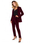 Zamatové sako s gombíkom M643 - Moe S bordó