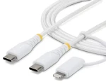 StarTech biela / Kábel USB-C - Lightning / 1 m / Rýchlonabíjanie (1M-U2-LNTC-CABLE)