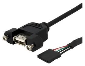 StarTech USB kábel s montážou na panel čierna / Kábel USB-A - Header / 0,9 m (USBPNLAFHD3)