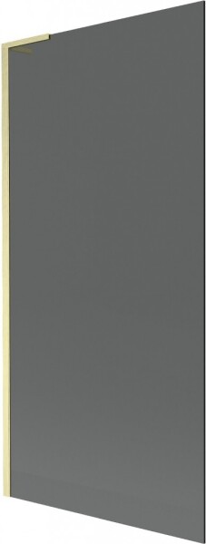 MEXEN/S - Next L vaňová zástena FIX 90 x 150, grafit, zlatá kartáčovaná 895-090-000-03-40-55