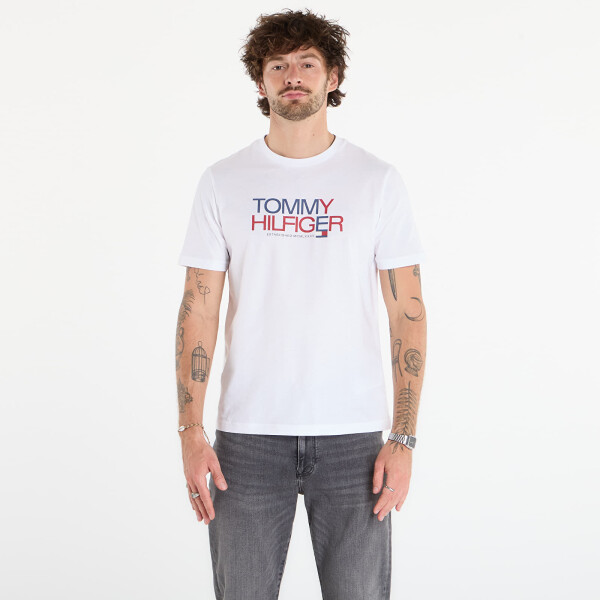 Tričko Tommy Hilfiger Brand Love Big Text Tee White XL