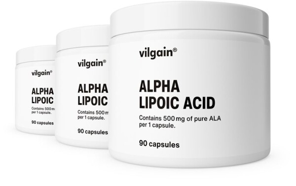Vilgain Kyselina Alfa-lipoová – 3× 90 kapsúl