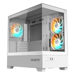 GIGABYTE C201 PANORAMIC ICE biela / Midi tower / Micro ATX / 2x USB 3.0 / 3x 120mm ARGB / bez zdroja / priehľadná bočnica (GB-C201PI)