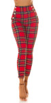 Sexy Koucla checkered Highwaist Pants red XL