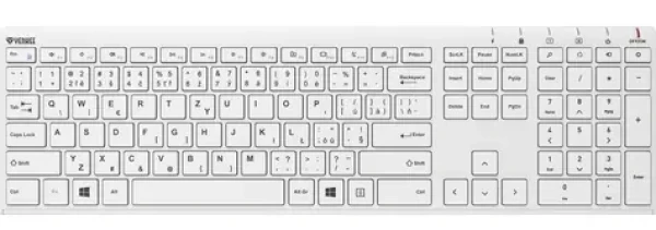 YENKEE Trim biela / Bezdrôtová klávesnica / 2.4GHz / 230mAh (45013892)