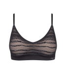SLOGGI FREE EVOLVE - Push-up čipkovaná podprsenka bez kostice zo super elastickej čipky Sloggi BLACK 01