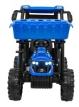 Mamido Detský elektrický traktor MEGA D68 24V s prívesom modrý